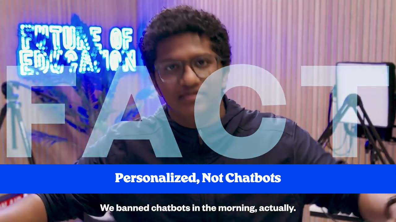 Alpha's Secret: Personalized Learning Over Chatbots