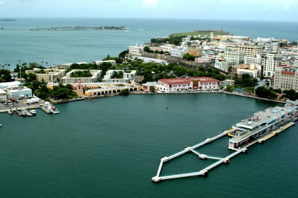 Aerial view of Old San Juan, Puerto Rico